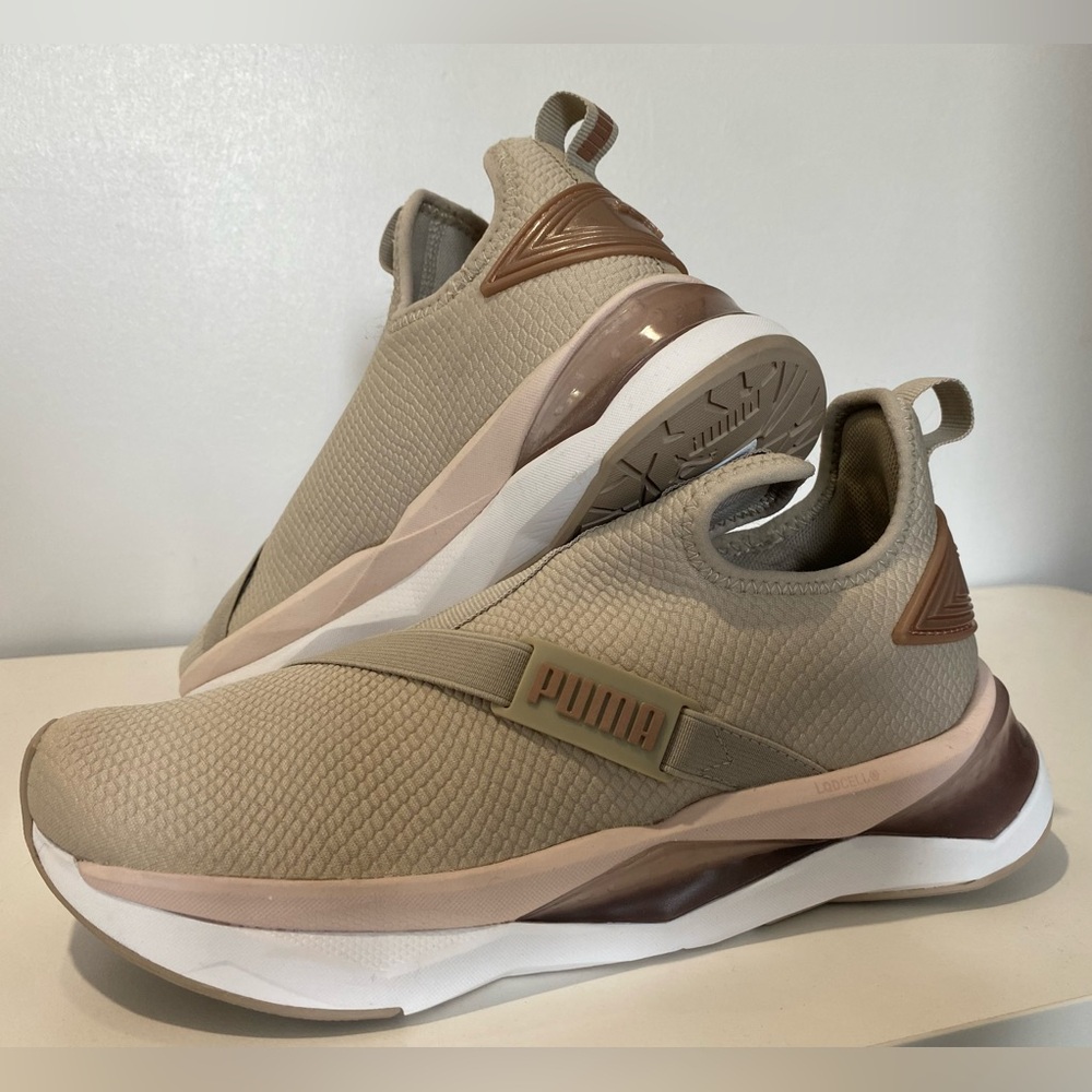 PUMA Pink/Taupe LQDCELL Slip-On Sneakers